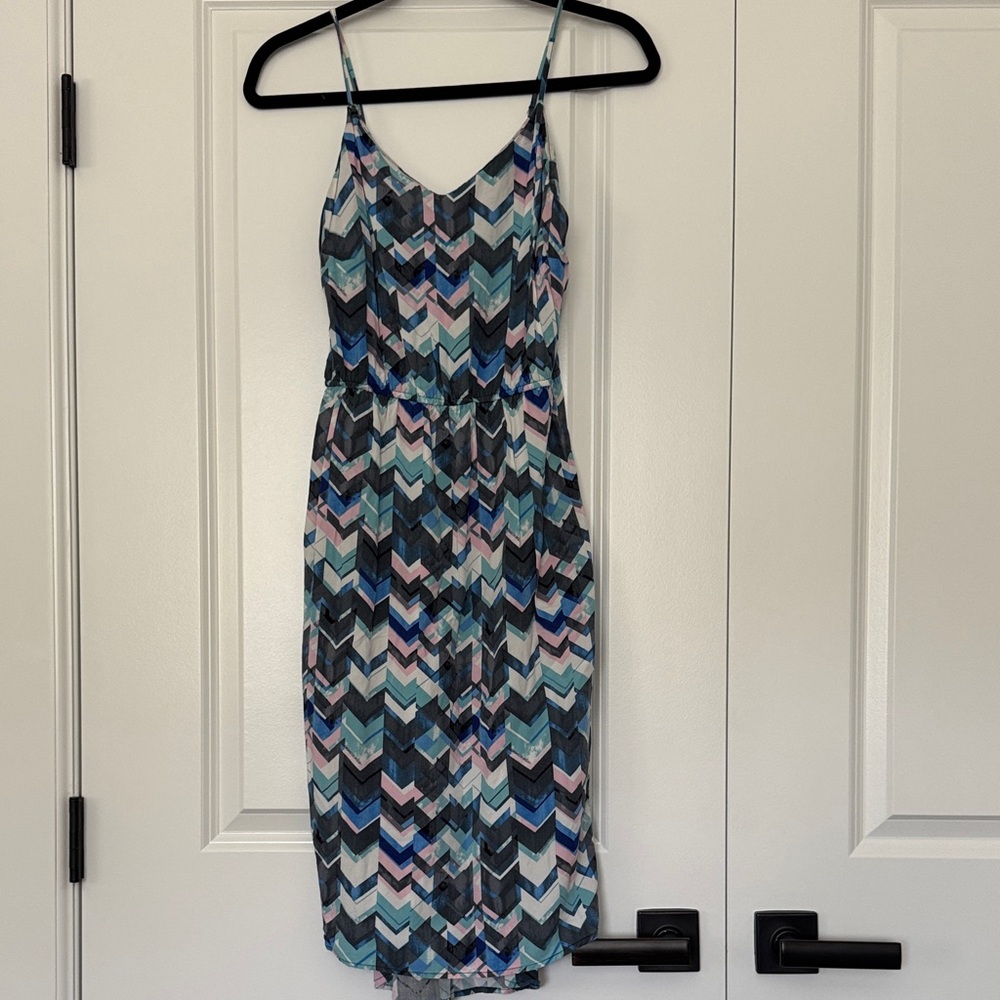 GAP Multicolor Chevron Midi Dress